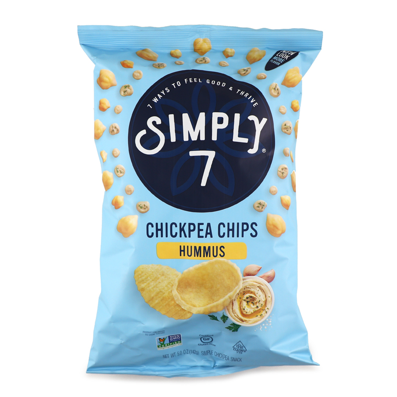 美國Simply 7海鹽味鷹嘴豆泥片142克*