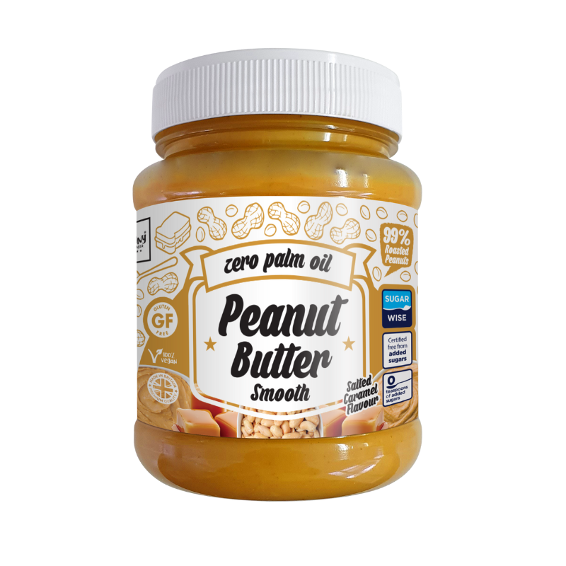 UK The Skinny Food Zero Palm Oil Peanut Butter (Salted Caramel Flavour), 350g