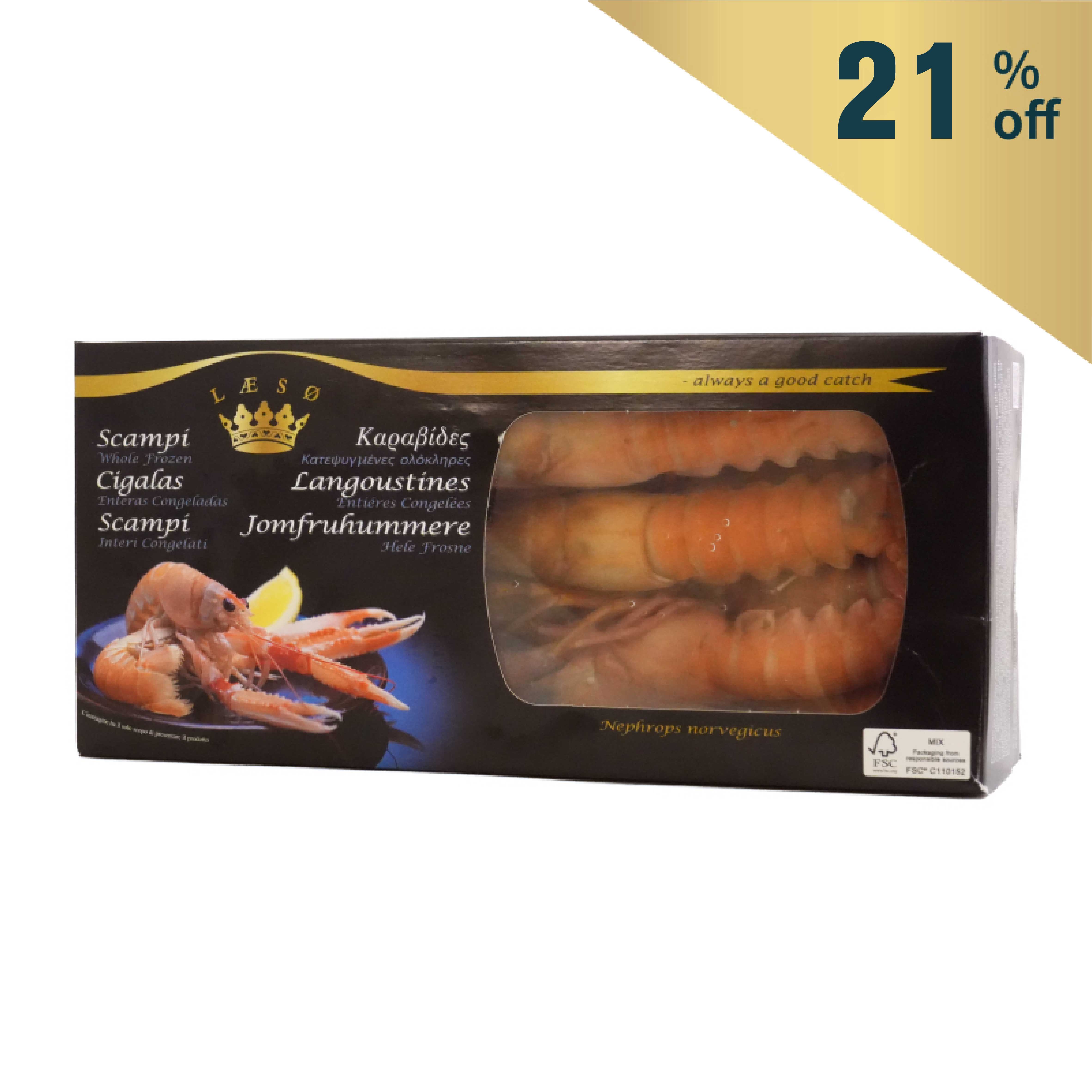 Frozen Atlantic Northeast Raw Scampi (18/20) 1kg*