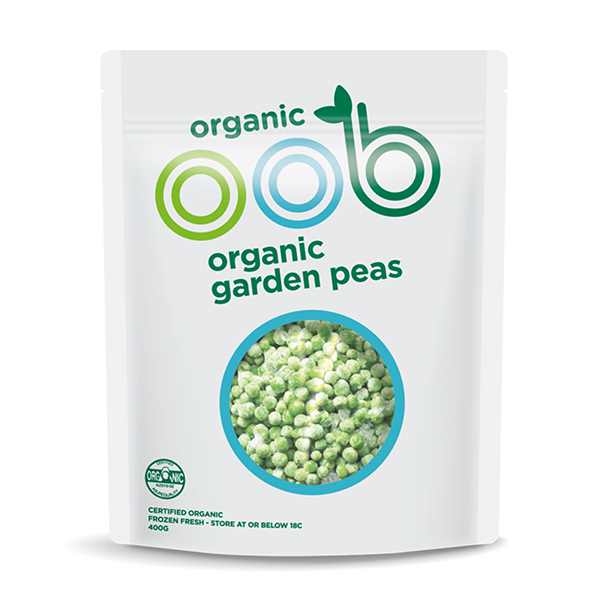 Frozen Omaha Organic Garden Peas 400g - NZ*