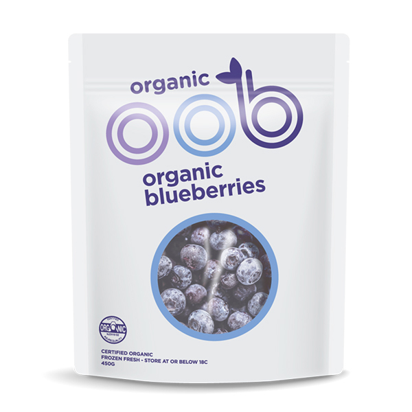 Frozen OOB Organic Blueberries 450g - NZ*