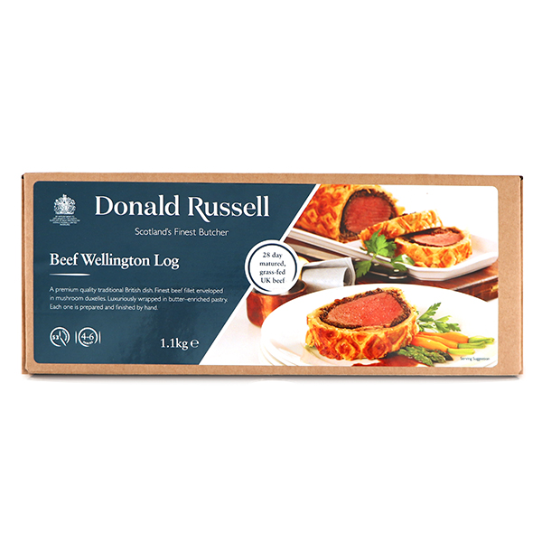 Frozen UK Donald Russell Butchers Beef Wellington Log 1.1kg*