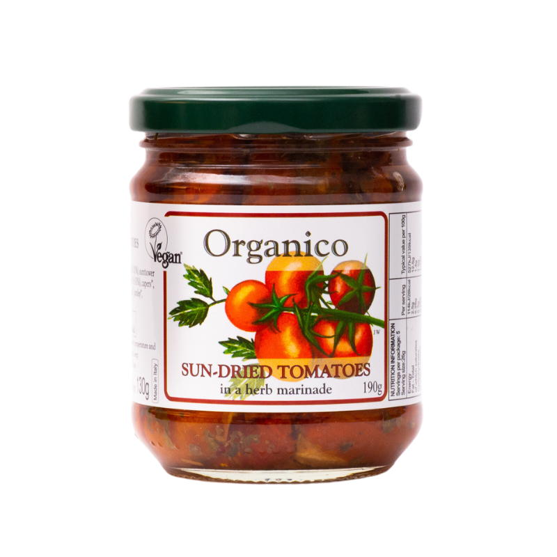 英國 Organico 有機香草醬浸蕃茄,190g