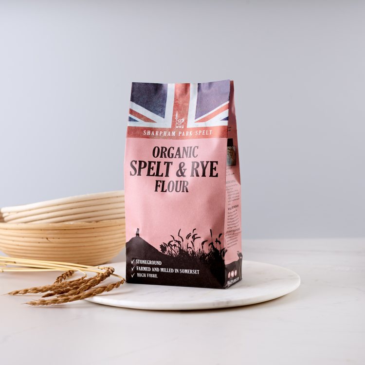 UK Sharpham Park Organic Spelt & Rye Flour, 1kg