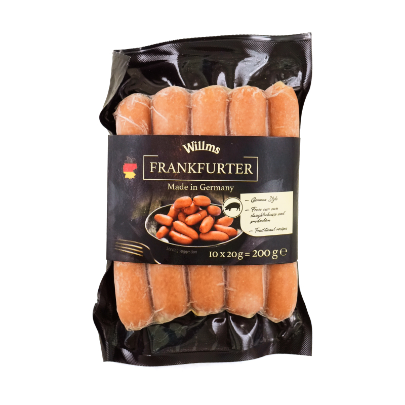 Frozen Germany Willms Fully Cooked Frankfurter Sausages(10pcs)200g*