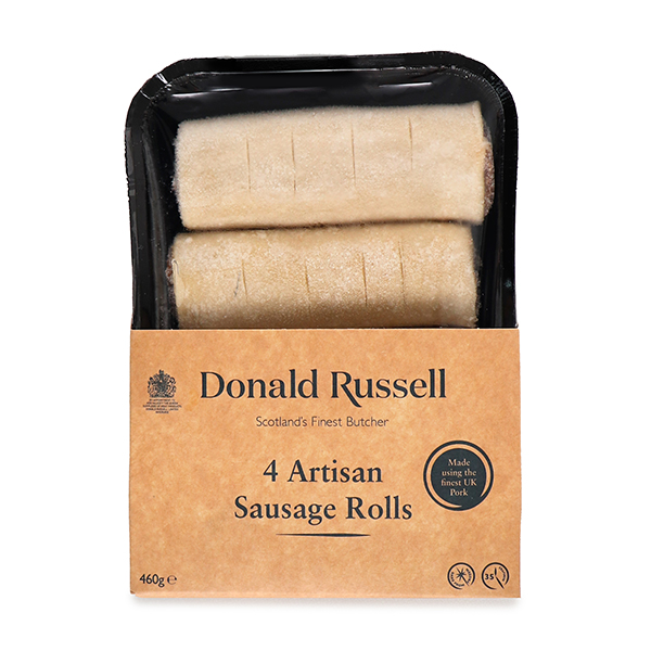 Frozen UK Donald Russell Artisan Pork Sausage Rolls (4pcs) 460g*