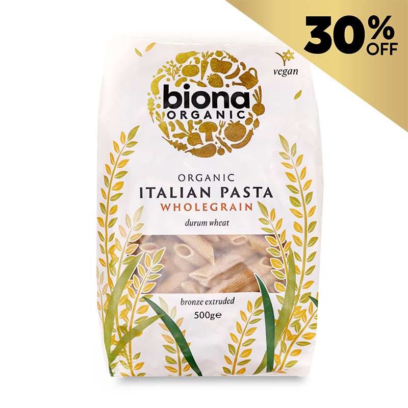 Italian Biona Organic Wholewheat Penne Pasta 500g*