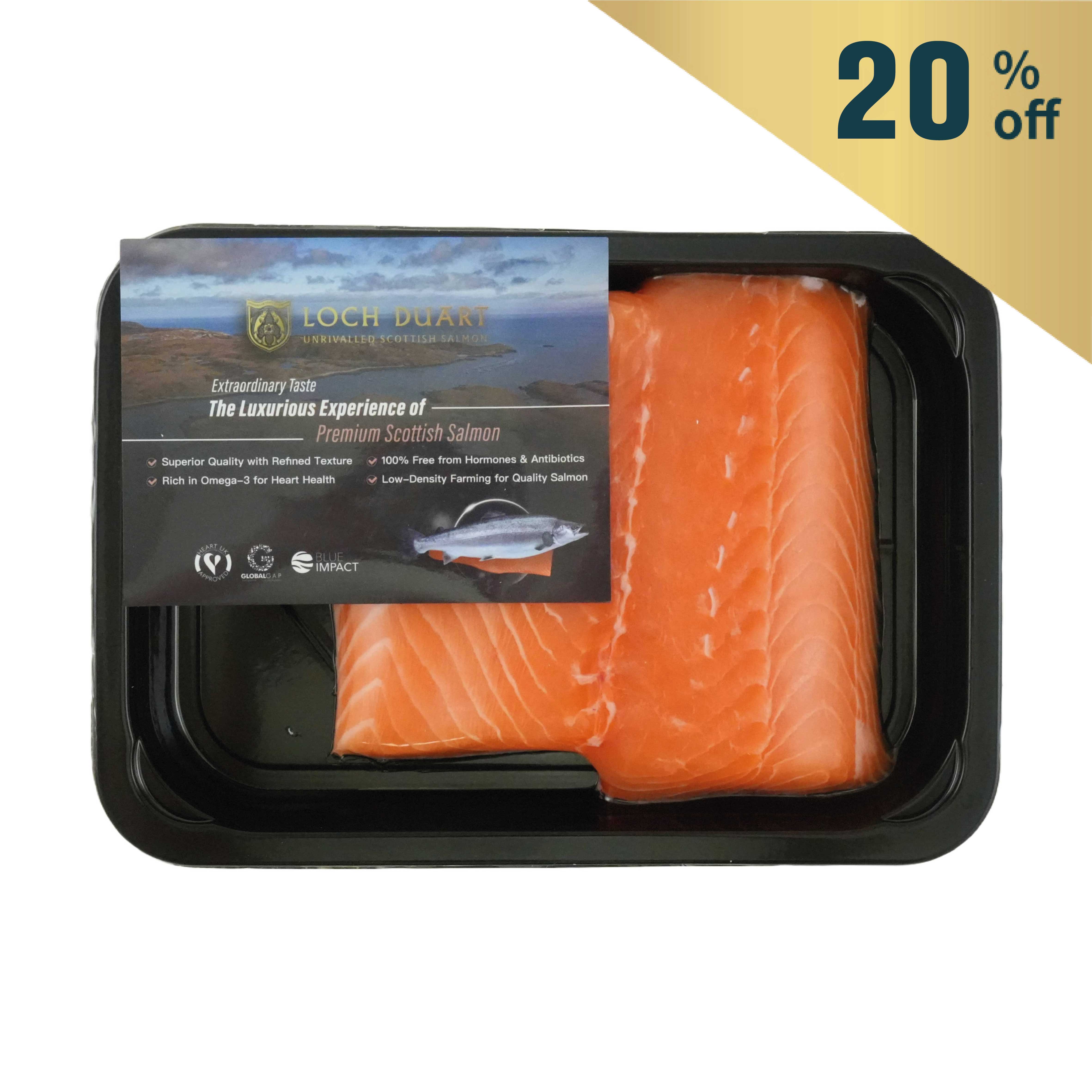 Frozen Scottish Loch Duart Salmon Fillet 170gx2*