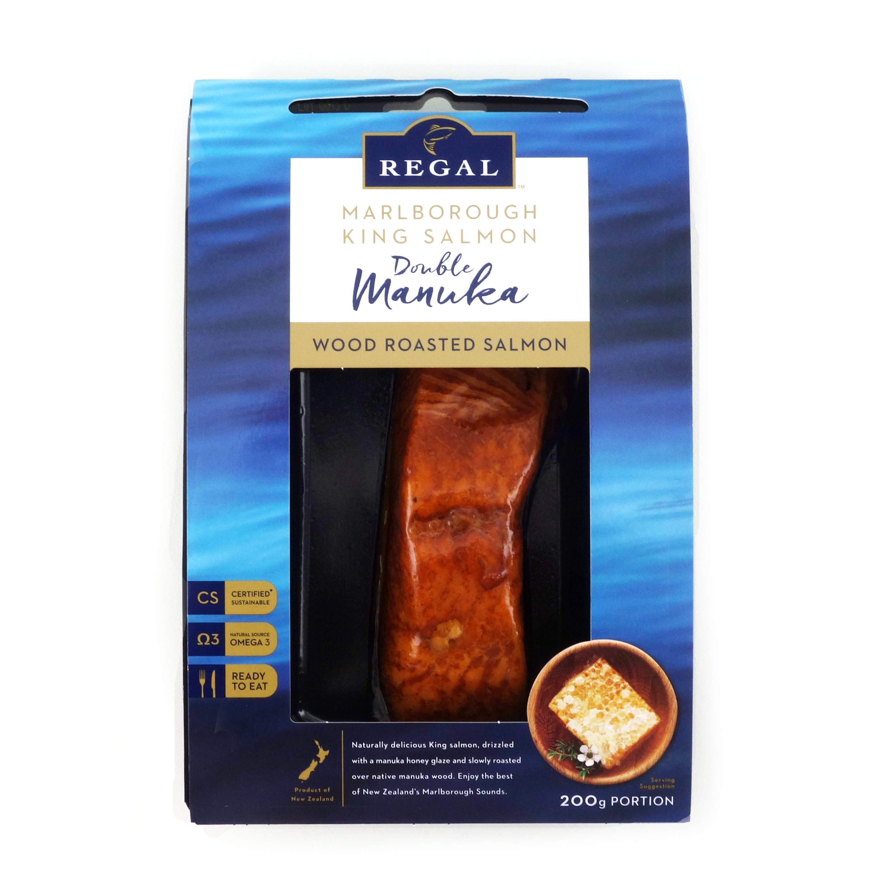 Frozen NZ Regal Double Manuka Wood Roasted Salmon 200g*