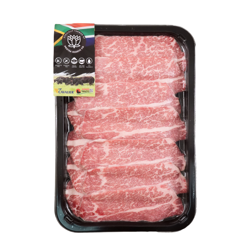 Frozen South Africa Cavalier 400days MS8/9 Grain Fed Wagyu Tri Tip 2mm Sliced 200g*