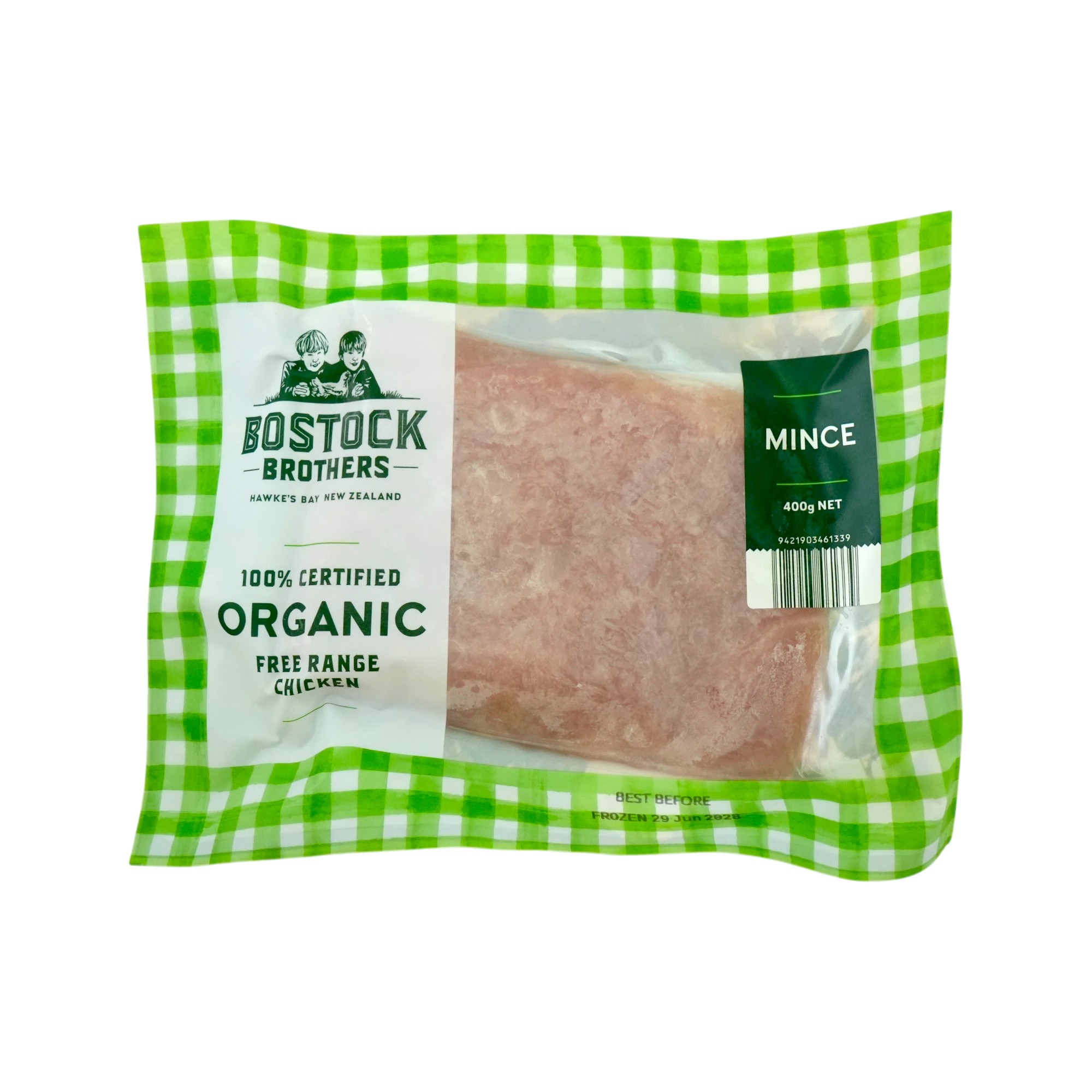 Frozen NZ Bostock Brothers Organic Chicken Mince 400g*