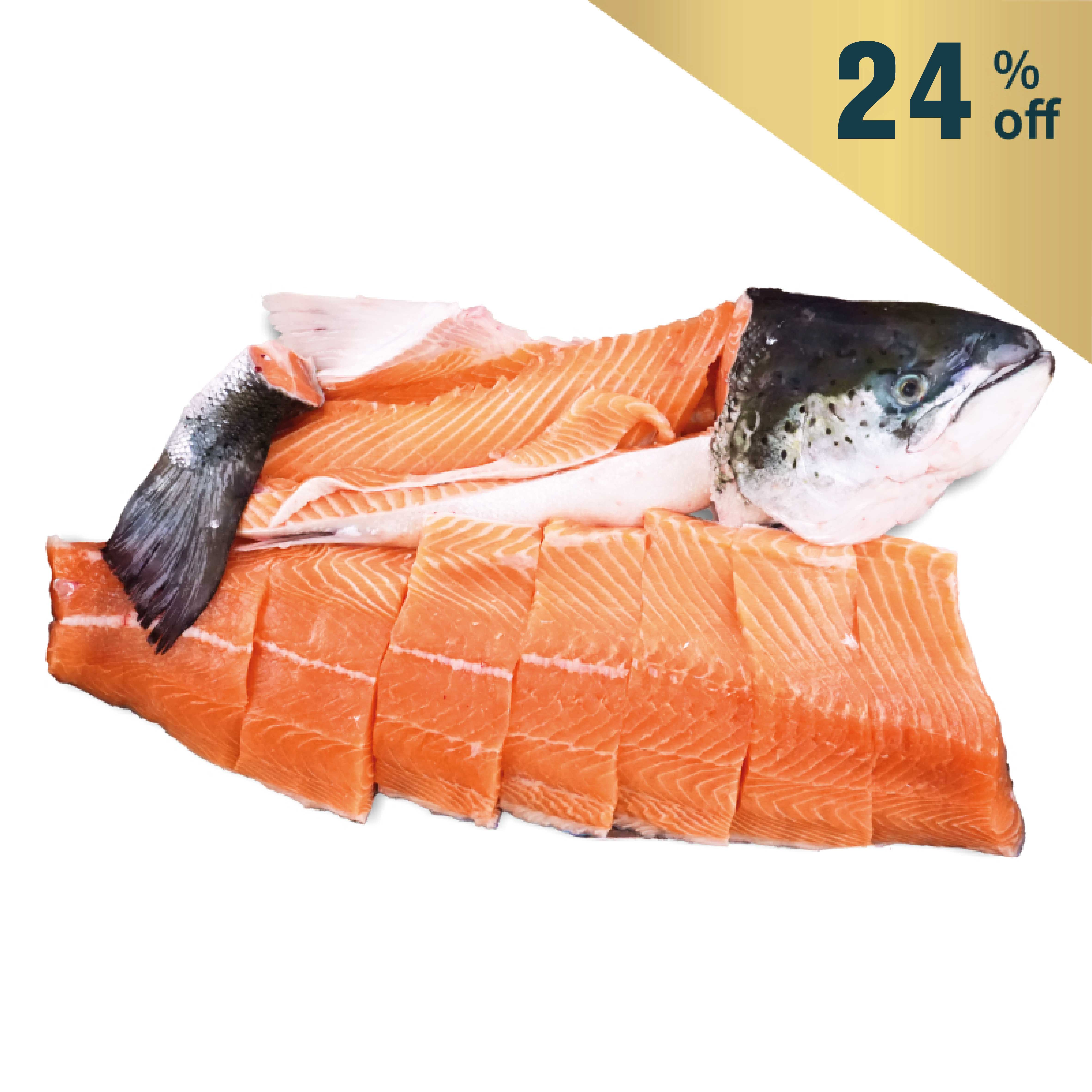 Frozen Scottish Loch Duart Half Salmon (Gilled and Gutted)