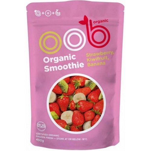 Frozen NZ Omaha Organic Strawberry Kiwi Banana Smoothie 450g*