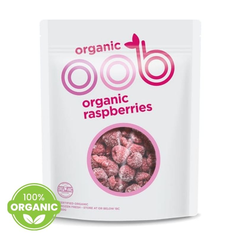 Frozen OOB Organic Raspberries 450g - Chile*