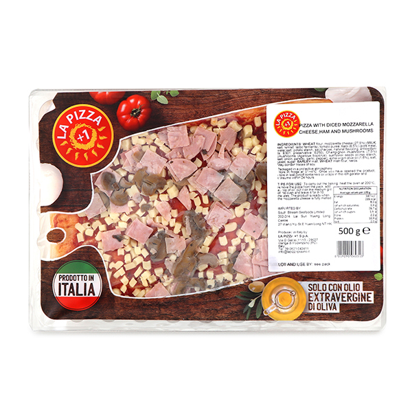 Frozen La Pizza Prosciutto e Funghi Pizza(Tomato, Mozzarella, Ham, Mushrooms, EVO) - 500g - Italy*