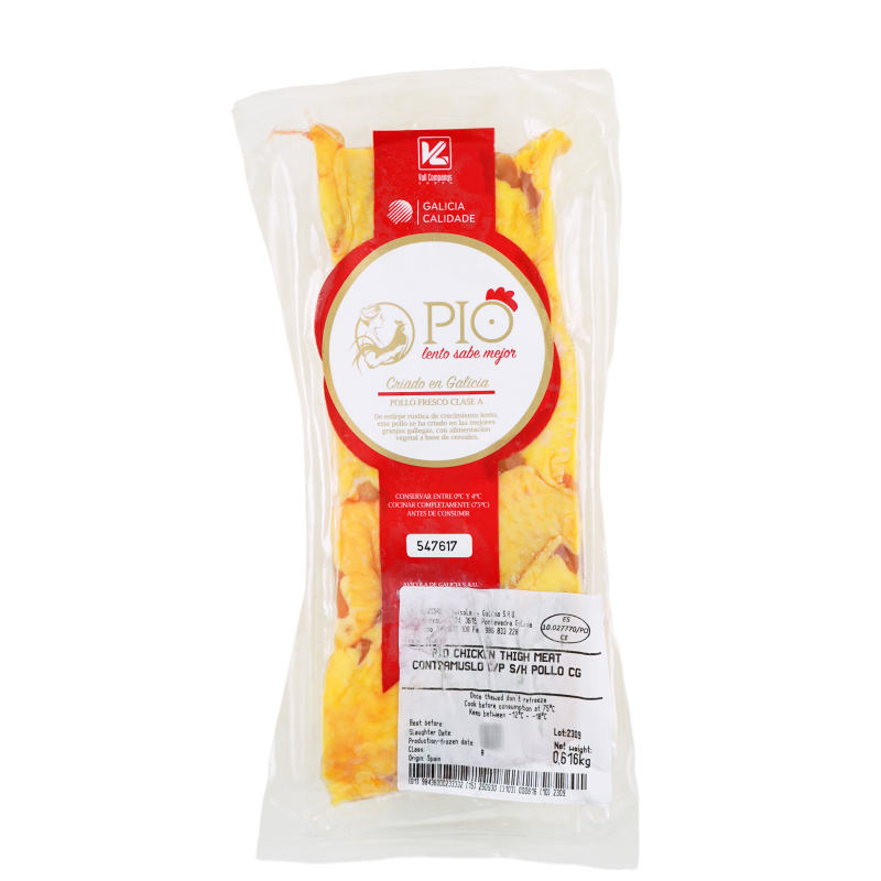 Frozen Spain PIO Yellow Chicken Boneless Thigh Skin-on