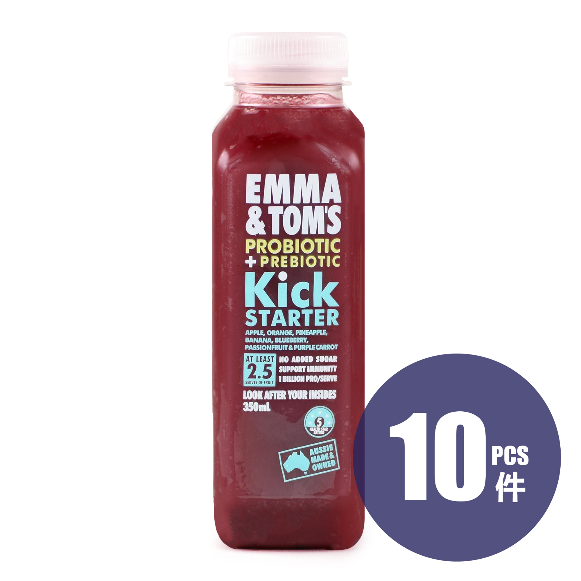 Emma & Tom's Kickstarter Fresh Tropical Fruits 10bottles*350ml - Aus*