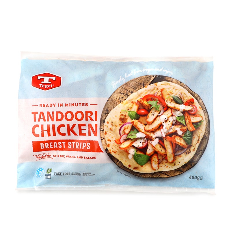 Frozen NZ Tegel Tandoori Chicken Breast Strips 400g*