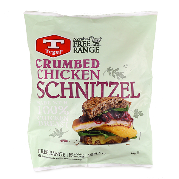 Frozen NZ Tegel Crumber Chicken Schnitzel 1kg*