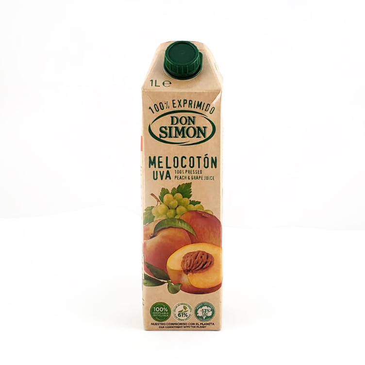 Don Simon 100% Squeezed Peach & Grape Juice 1L - Spain* 