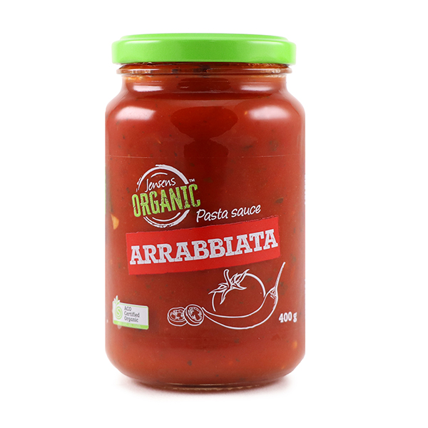 Jensens Organic Arrabbiata Pasta Sauce 400g - Aus*