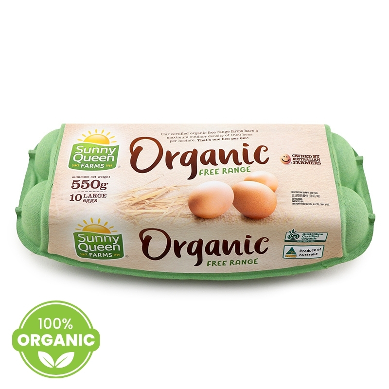 Aus Sunny Queen Organic Free Range Eggs (10pcs)*