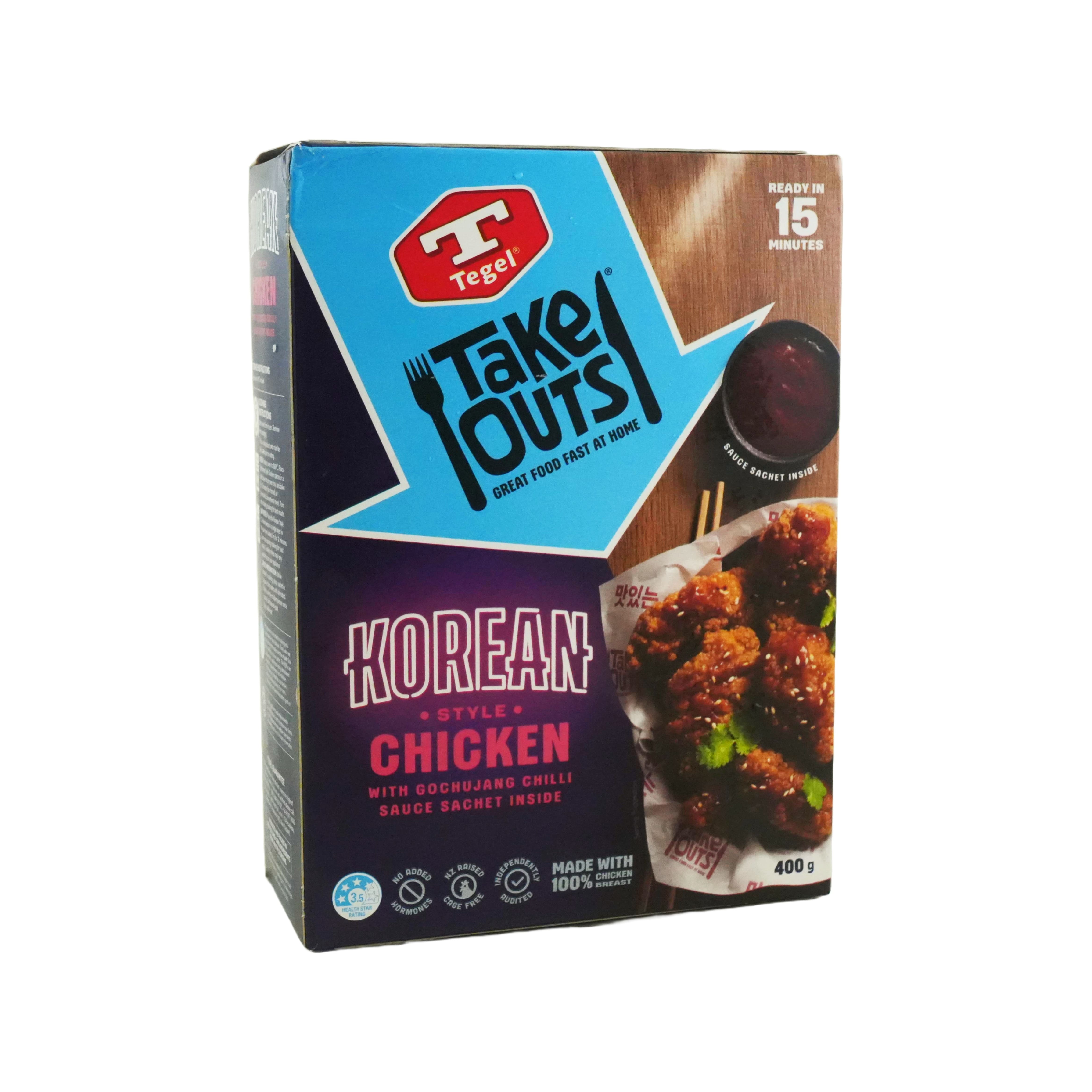 Frozen New Zealand Tegel Take Outs Korean Style Chicken 400g*