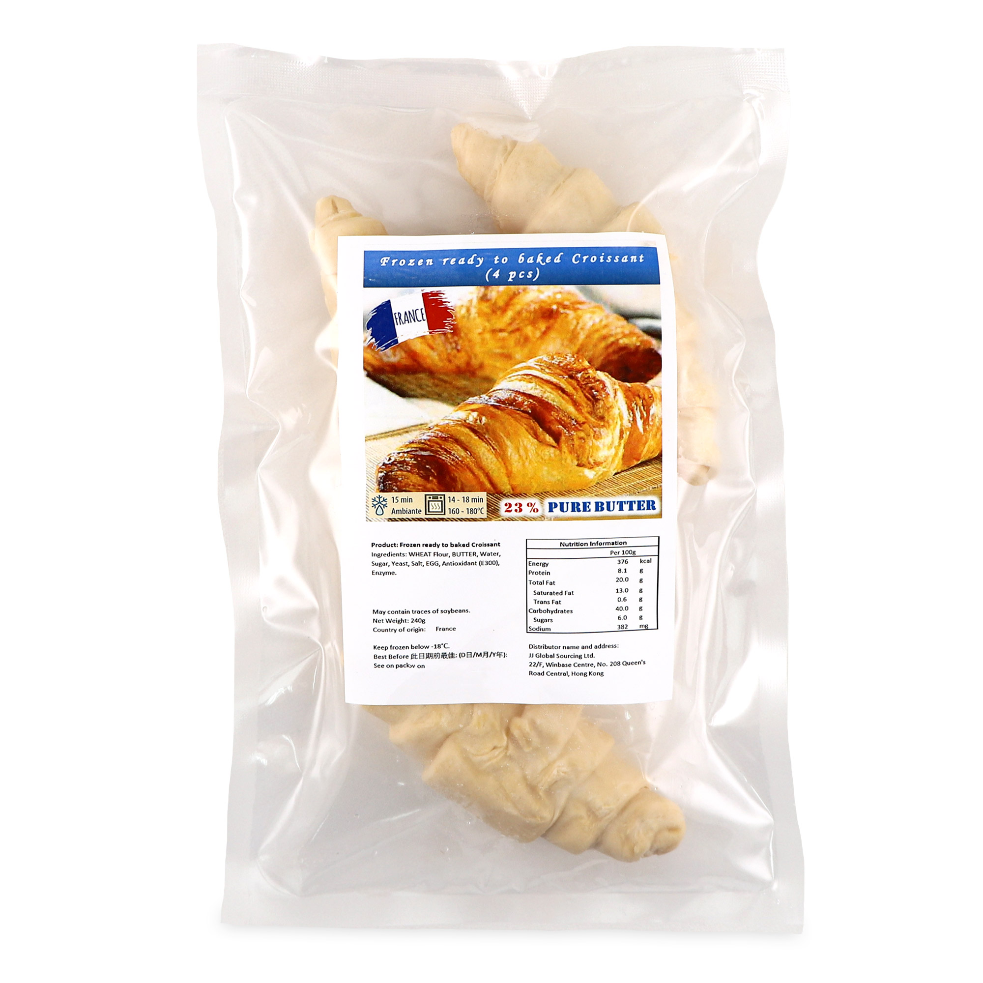 Frozen Ready to Bake Croissant 4X60g - France*
