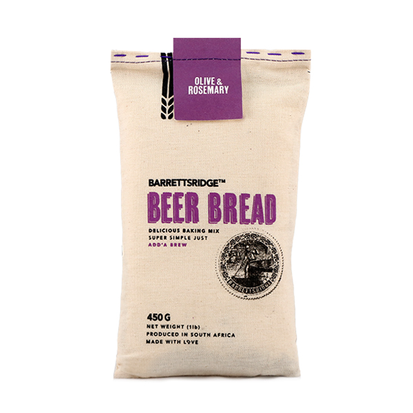 Barretts Ridge Beer bread Olive & Rosemary 450g - Africa*