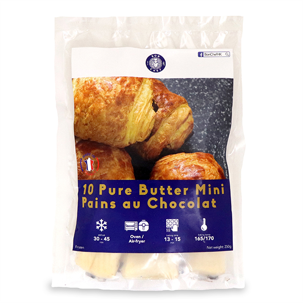 Frozen France Bon Chef Pure Butter Mini Pains au Chocolat (10pcs) 250g*