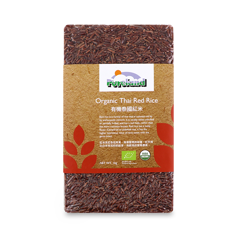 Pureland Organic Thai Red Rice 1kg - Thailand*