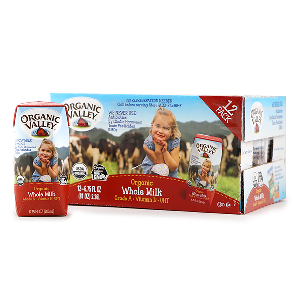 Organic Valley Whole Milk Case Offer (12*200ml) - US*