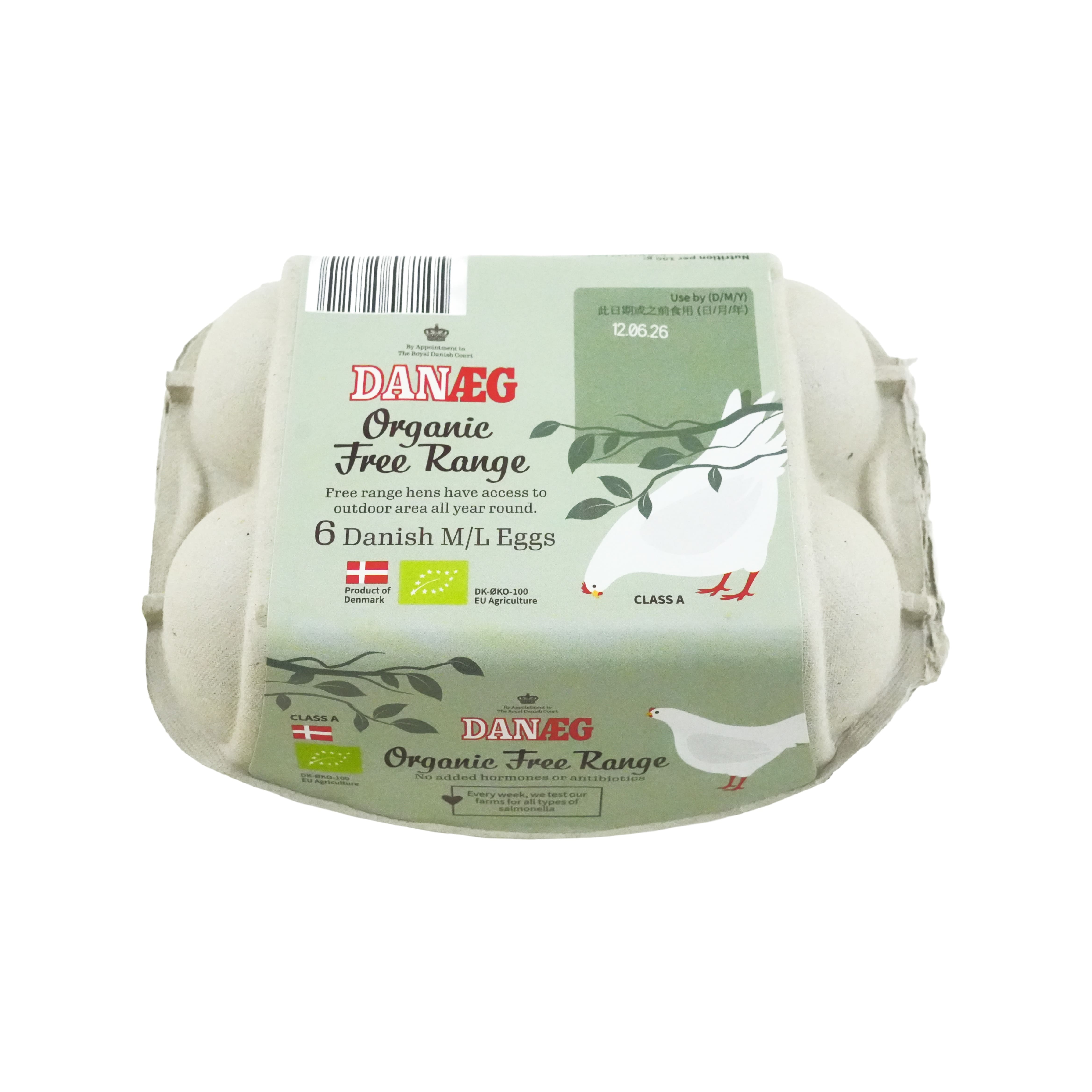 Denmark Danaeg Organic Eggs 6pcs*