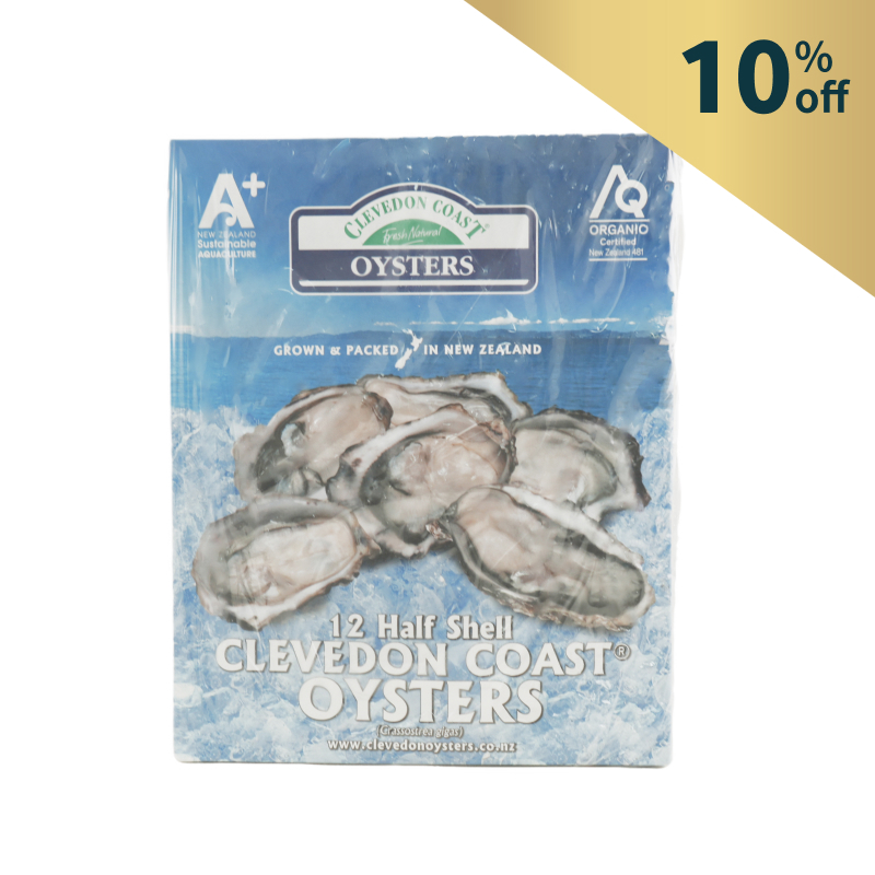 Frozen NZ Clevedon Coast Half Shell Organic Pacific Oysters 12pcs* South Stream Market