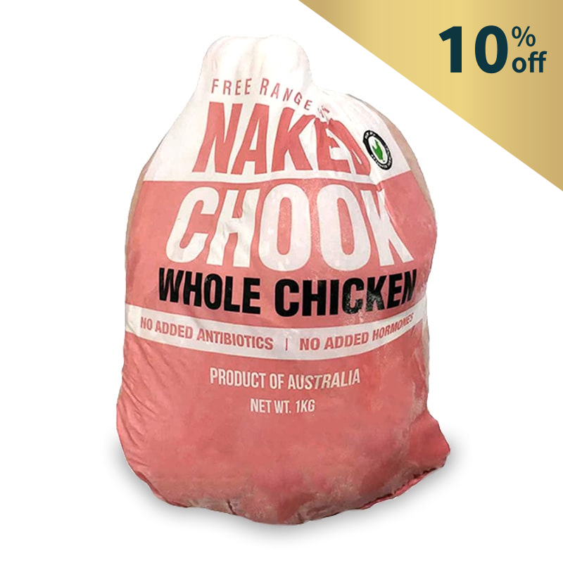 Frozen Naked Chook Whole Chicken 1kg - AUS* 