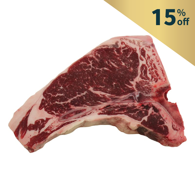 Frozen Aus Jack's Creek Black Angus 180days Grain Fed MS3+ T-Bone (800g-1kg)*