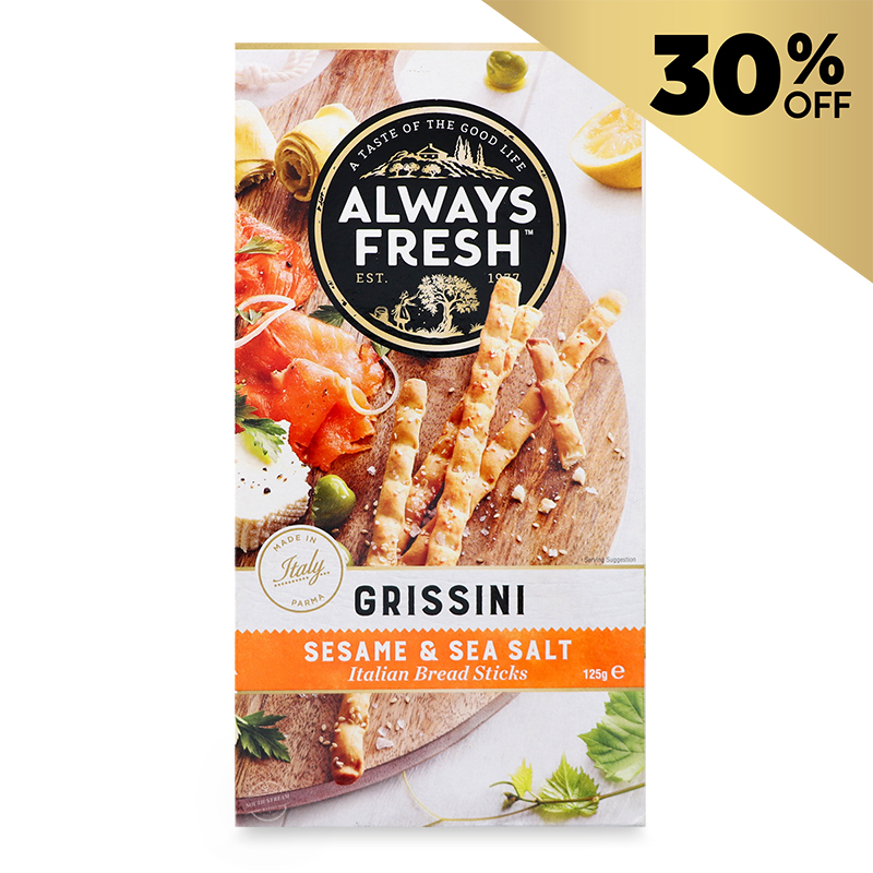 Italian Grissini Sesame & Sea Salt Bread Sticks 125g*