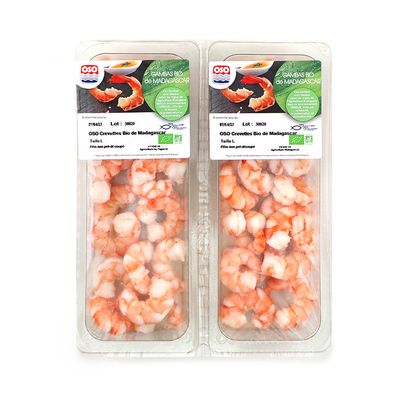 Frozen Madagascar OSO Organic Cooked Prawn 400g*