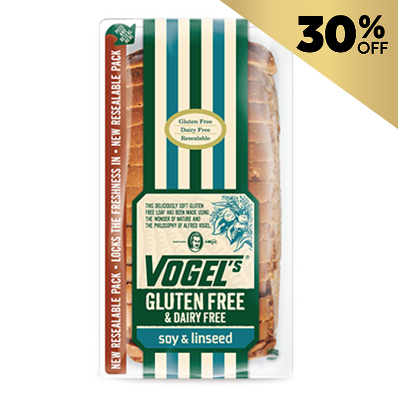 Frozen NZ Vogel's GF Soy & Linseed Bread 580g*