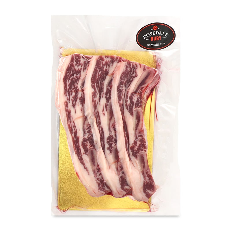 Frozen Aus Rosedale Ruby 150 days Grain-fed Short Rib Bone-in (3pcs) 300g*