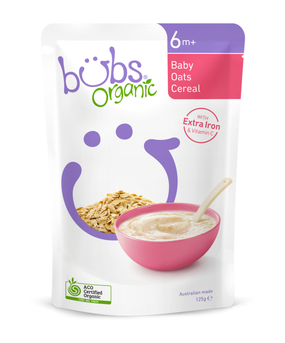 Bubs Organic Baby Oats Cereal 6+Months 125g - AUS*