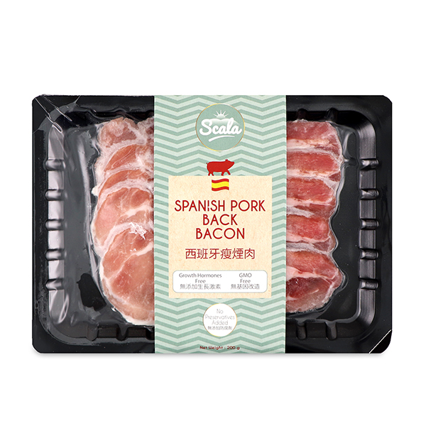 Frozen Spanish Scala H/F Pork Back Bacon 200g*