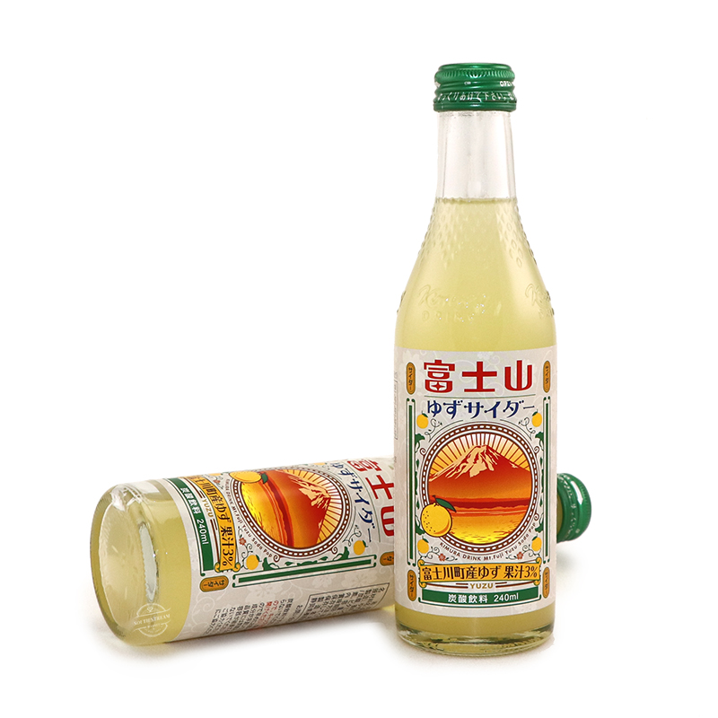 Japanese Kimura Drink Mt. Fuji Yuzu Soda Pop 240ml X 2*