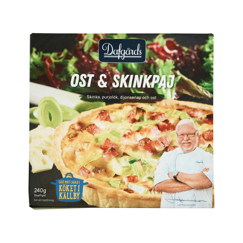 Frozen Sweden Dafgards Cheese & Ham Quiche 240g*