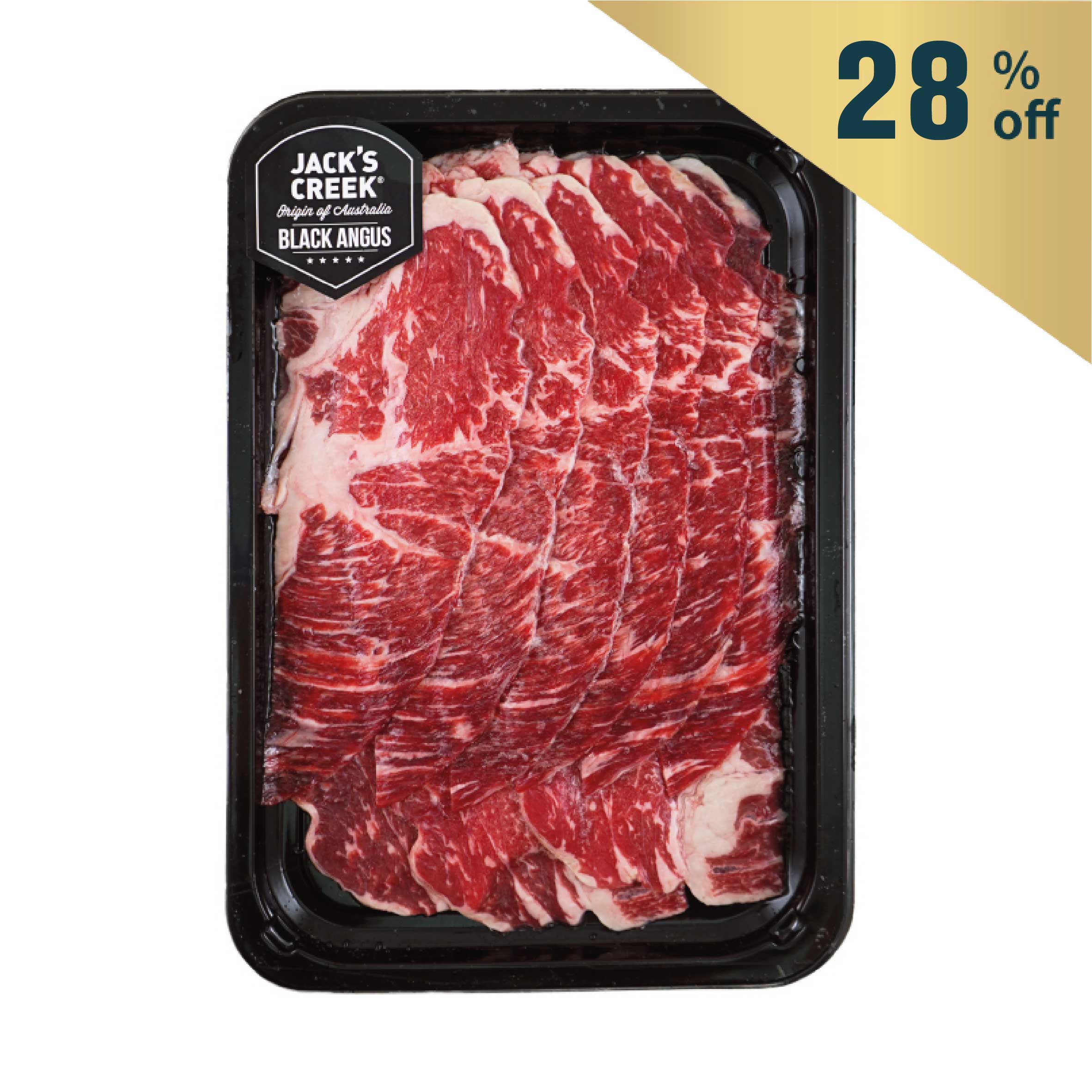 Frozen Aus Jack's Creek Black Angus 180days Grain Fed MS3+ Chuck Eye Roll 2mm Sliced 200g*