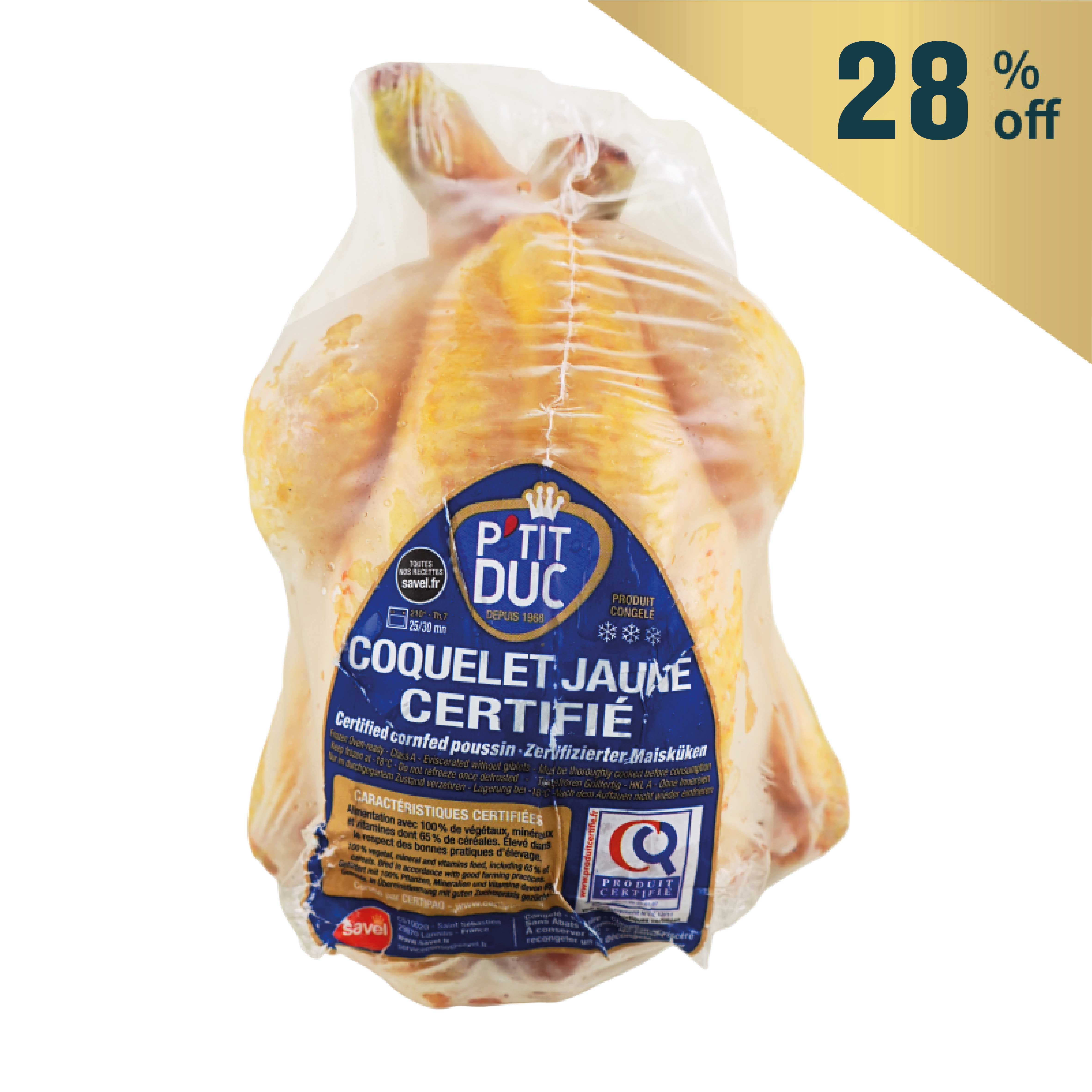 Frozen France Petit Duc Yellow Spring Chicken 500-600g*