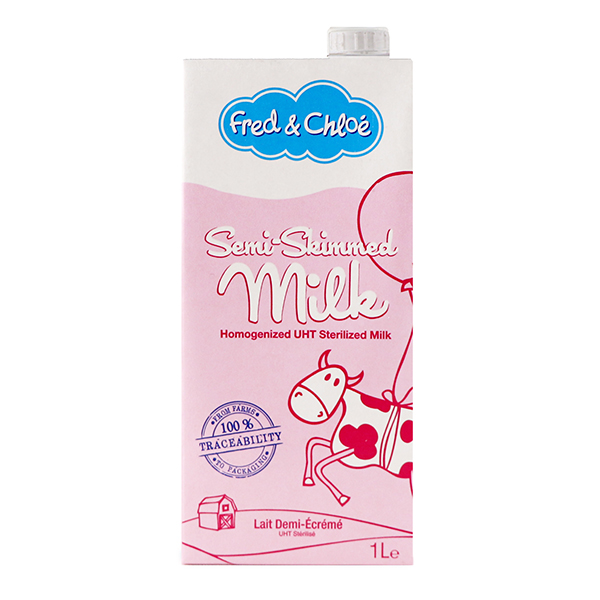 France Fred and Chloe UHT Semi-Skimmed Milk 1.6% fat - 1L*