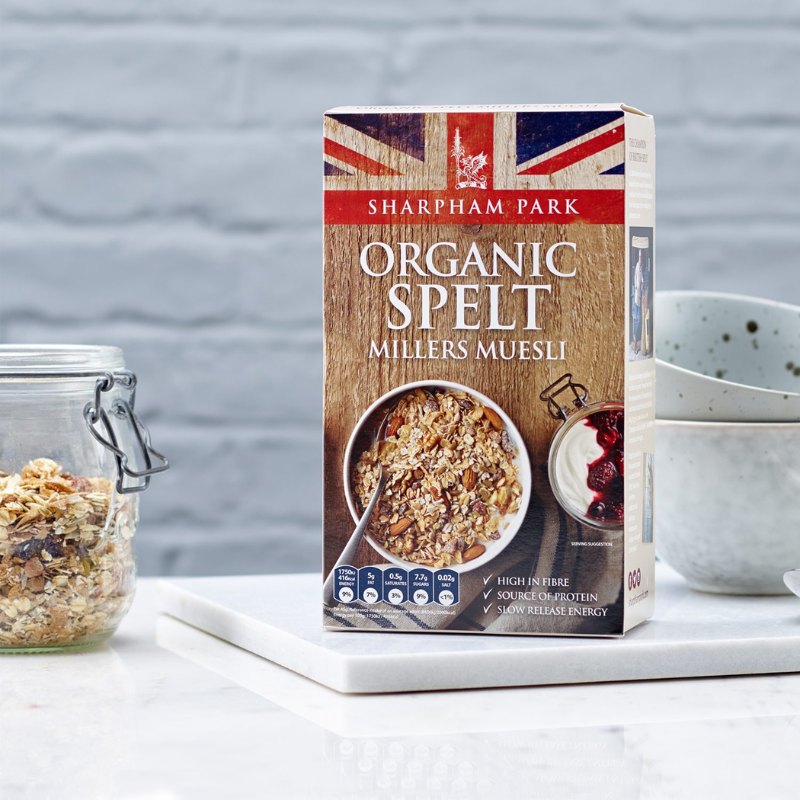 UK Sharpham Park Organic Millers Muesli 450g*