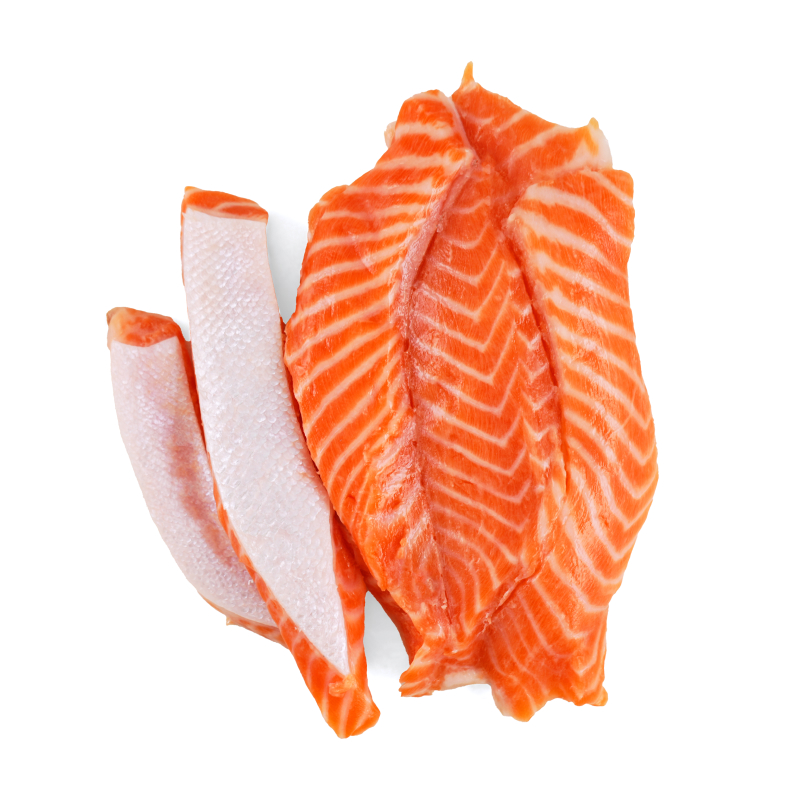 Frozen Scottish Loch Duart Salmon Belly Strips Skin-on 500g*