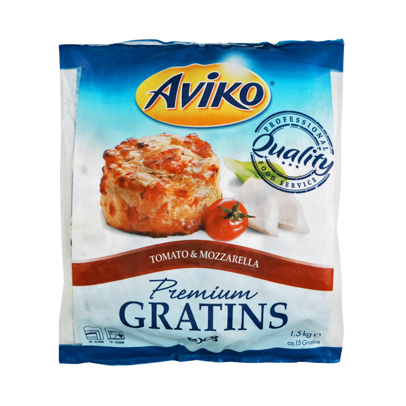 Frozen Netherlands Aviko Potato Tomato & Mozzarella Gratins 1.5kg*